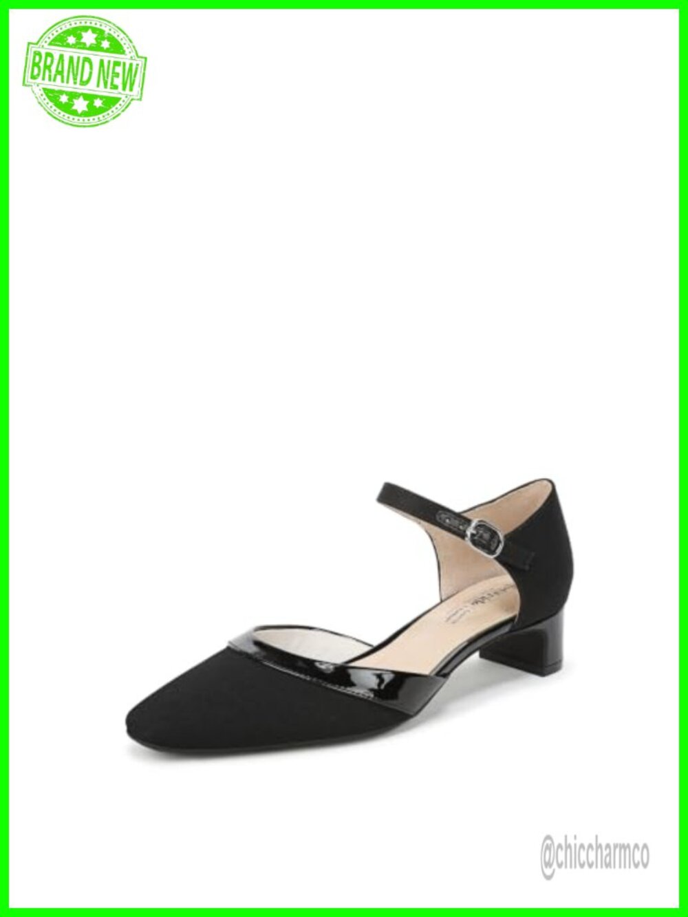 LifeStride Leighton Women's Block Heel Pump Faux Leather Ankle Strap Comfort